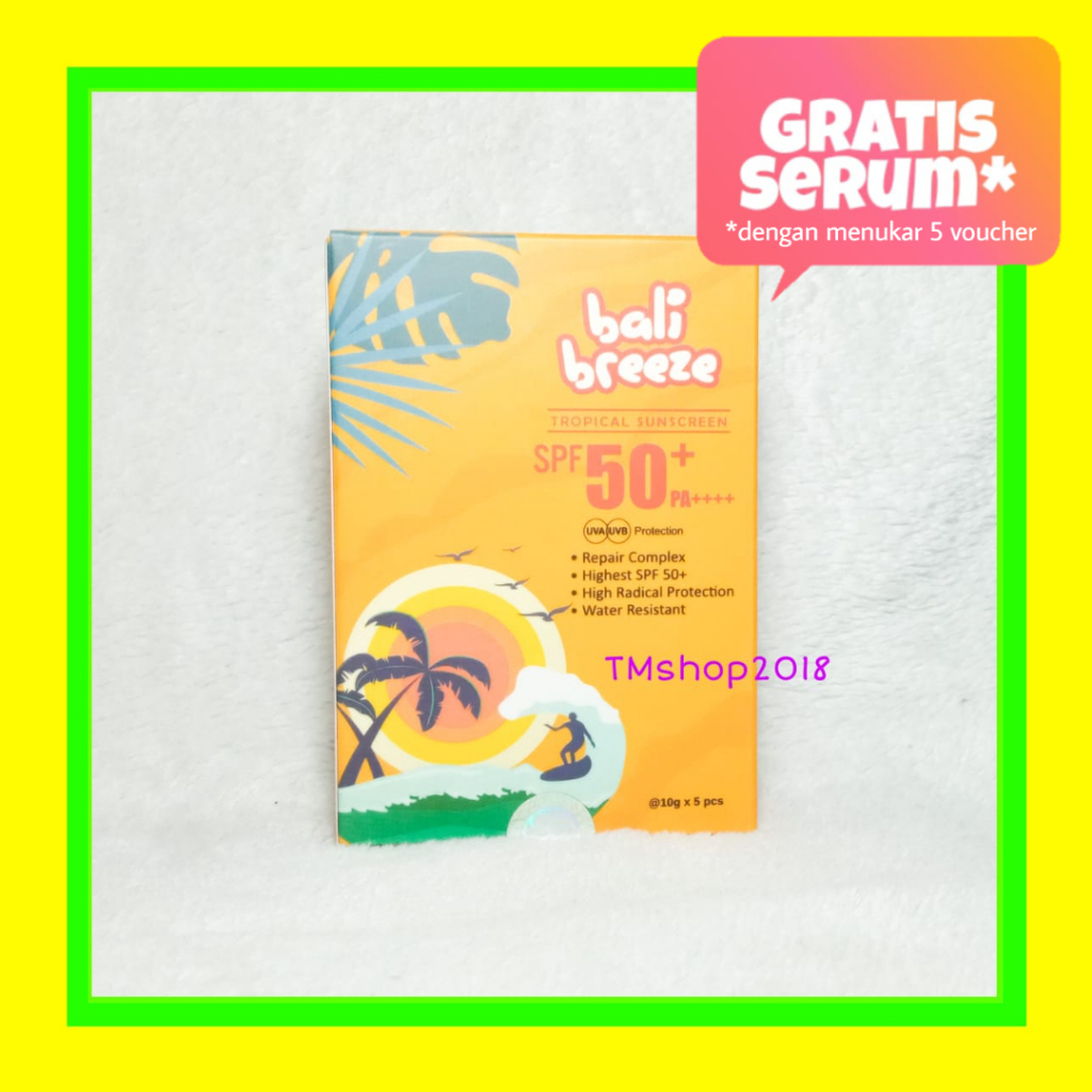 Natasha Skincare Bali Breeze Tropical Sunscreen Box SPF 50+ PA+++ by dr Fredi Setyawan Original Sunb