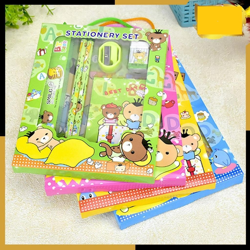 

Alat Tulis Set 6IN1 Stationery Set Lucu Karakter Set Perlengkapan Alat Tulis Sekolah Anak-Anak