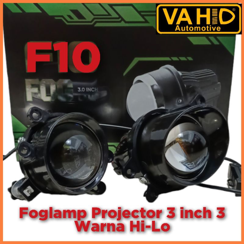 Vahid F10 - 3 Warna | Foglamp Projector 3 inch | Foglight Lampu Kabut