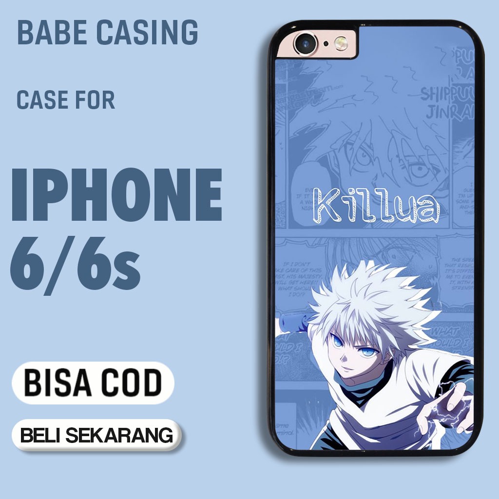 case hp iphone 6 6s terbaru aesthetic anime killua kartun kawai cute keren cowok lucu casing hp cewe