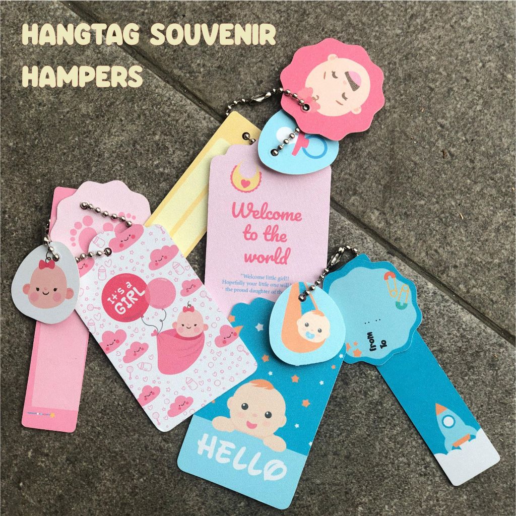 Custom Tag Hangtag Souvenir Hampers Hang Tag Hampers Baby Born Hangtag Birthday