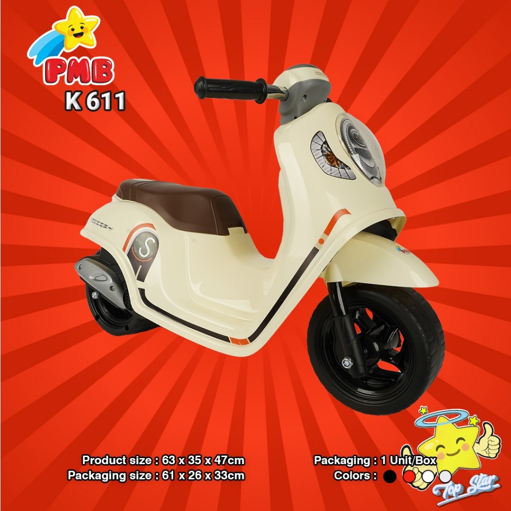 Mainan Anak Motor Dorong  Scoopy K611 Foot To Floor Murah/KADO ULTAH ANAK/KADO ANAK/MAINAN ANAK