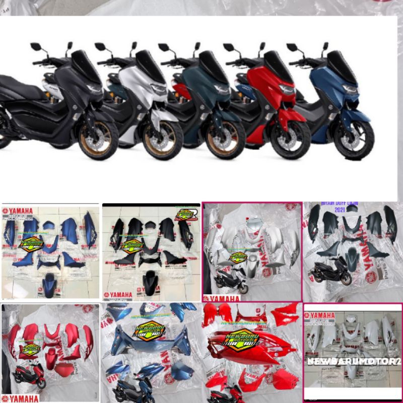 COVER BODY HALUS FULL SET NMAX NEW 2020 2023 MERAH BIRU DOF SILVER HITAM DOF ORI YAMAHA ASLI YAMAHA 