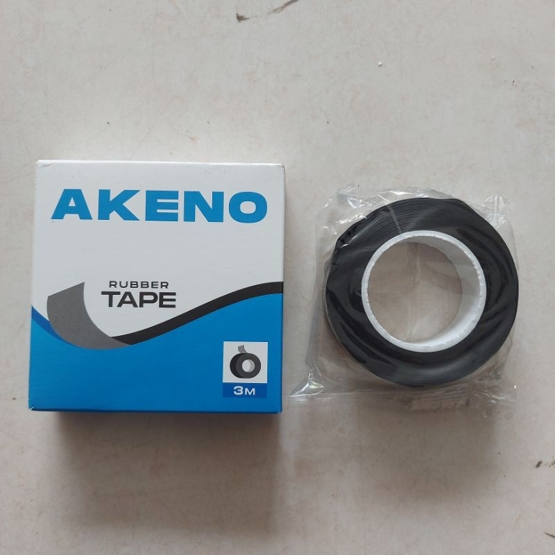 ISOLASI LAKBAN HITAM KARET KABEL SATELIT ANTI AIR 3 METER MEREK AKENO 3M BLACKTAPE RUBBER TAPE RESIN