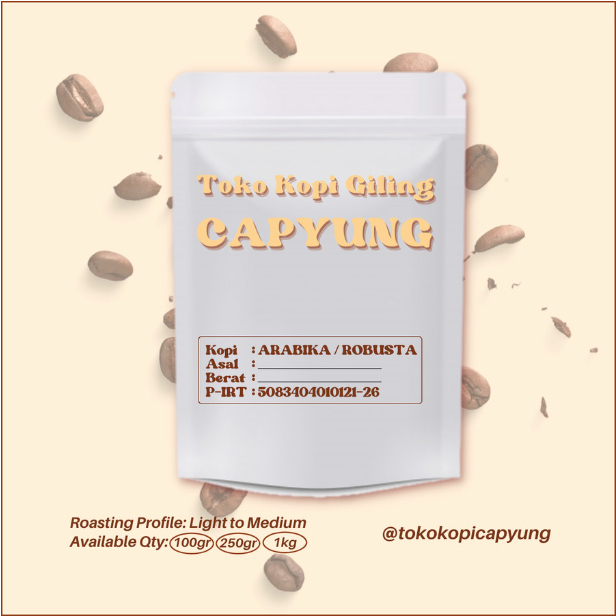 

Kopi Bubuk Arabika Indonesia Capyung Kopi Susu Blend Espresso Roast