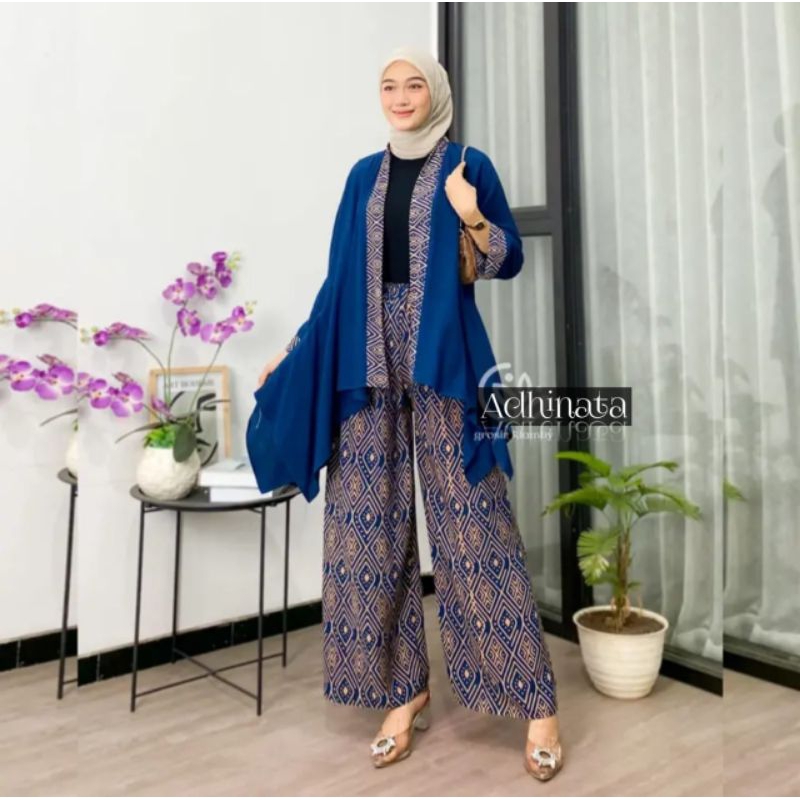 One Set Monica Rayon Batik Premium/One Set Batik/Setelan Kekinian/Pakaian Wanita/Baju Bagus