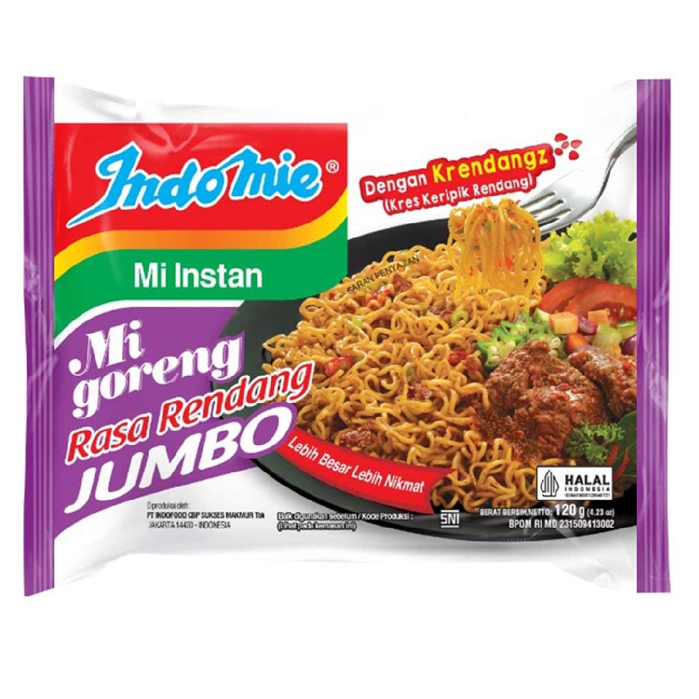 

indomie goreng jumbo rendang 128