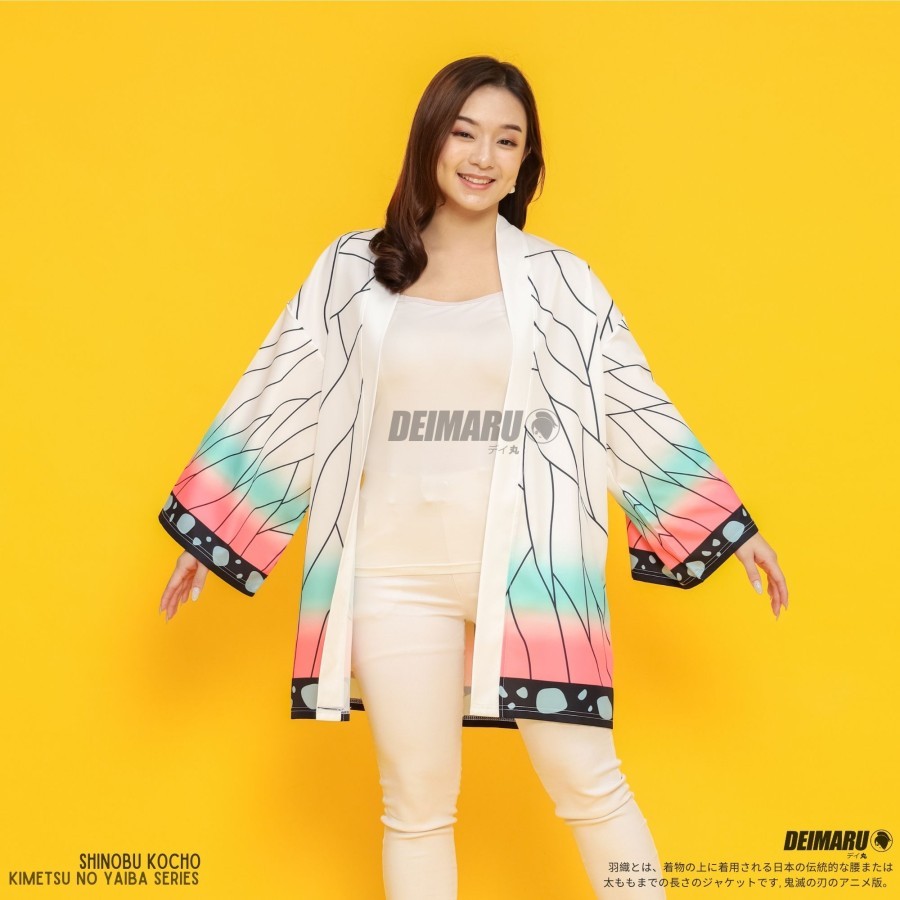JAY Kostum Jepang Japan Kimono Cosplay Demon Slayer - CT Haori Shinobu