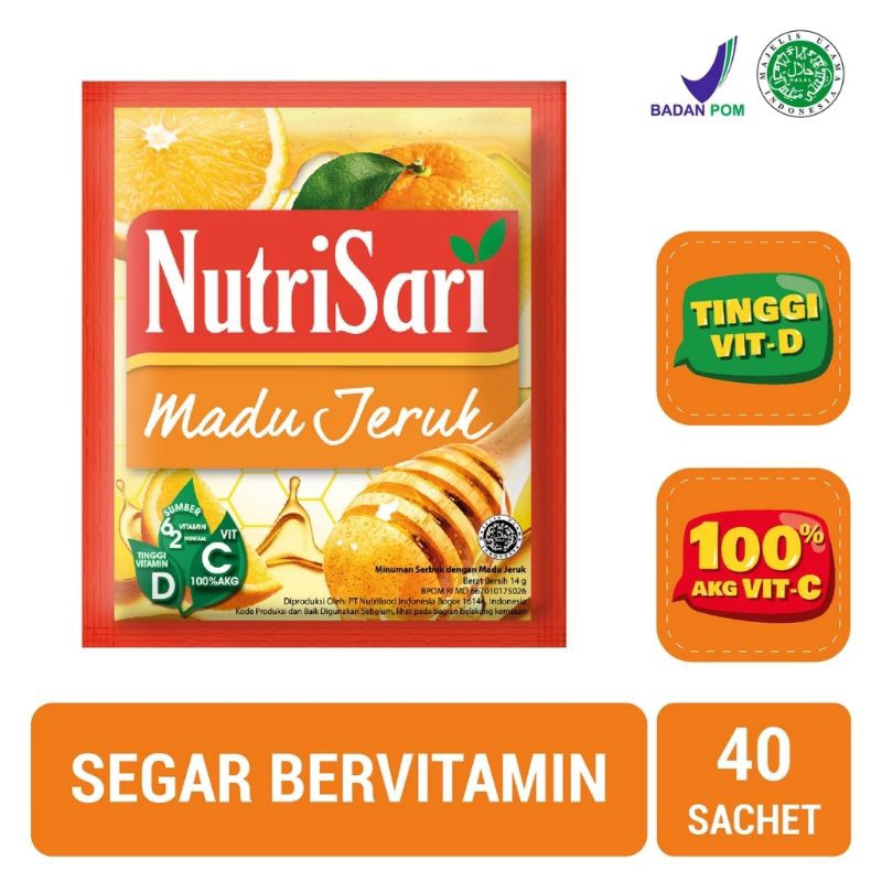 

NutriSari Madu Jeruk isi 40 sachet - Minuman Madu Minuman Rasa Madu Minuman Rasa Jeruk Vitamin C