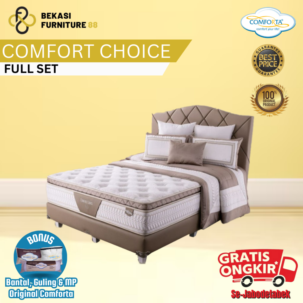 COMFORTA Kasur Springbed (Comfort Choice) Full Set ukuran 100,120,160,180,200x200
