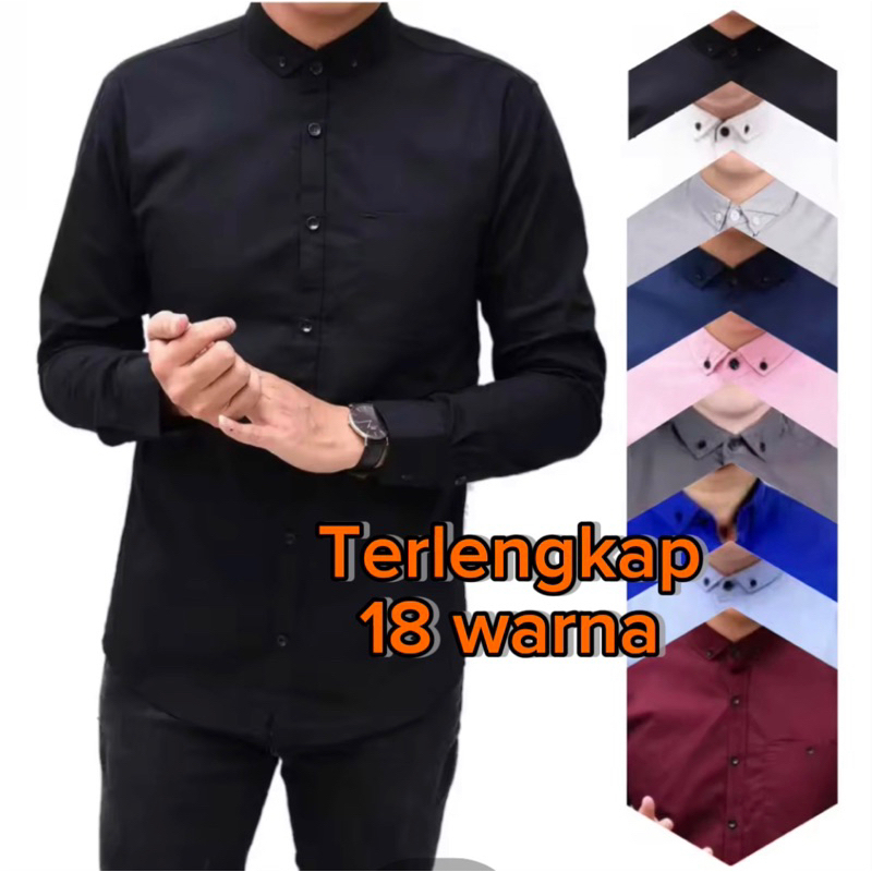 Kemeja Panjang Polos Hurley pakaian formal