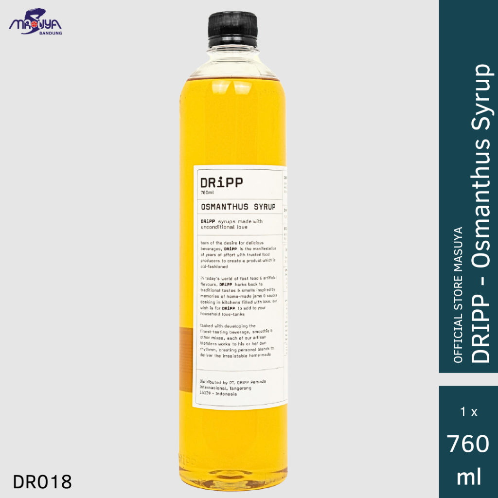 

DRiPP Osmanthus Syrup 760ml Sirup Rasa Bunga Osmanthus