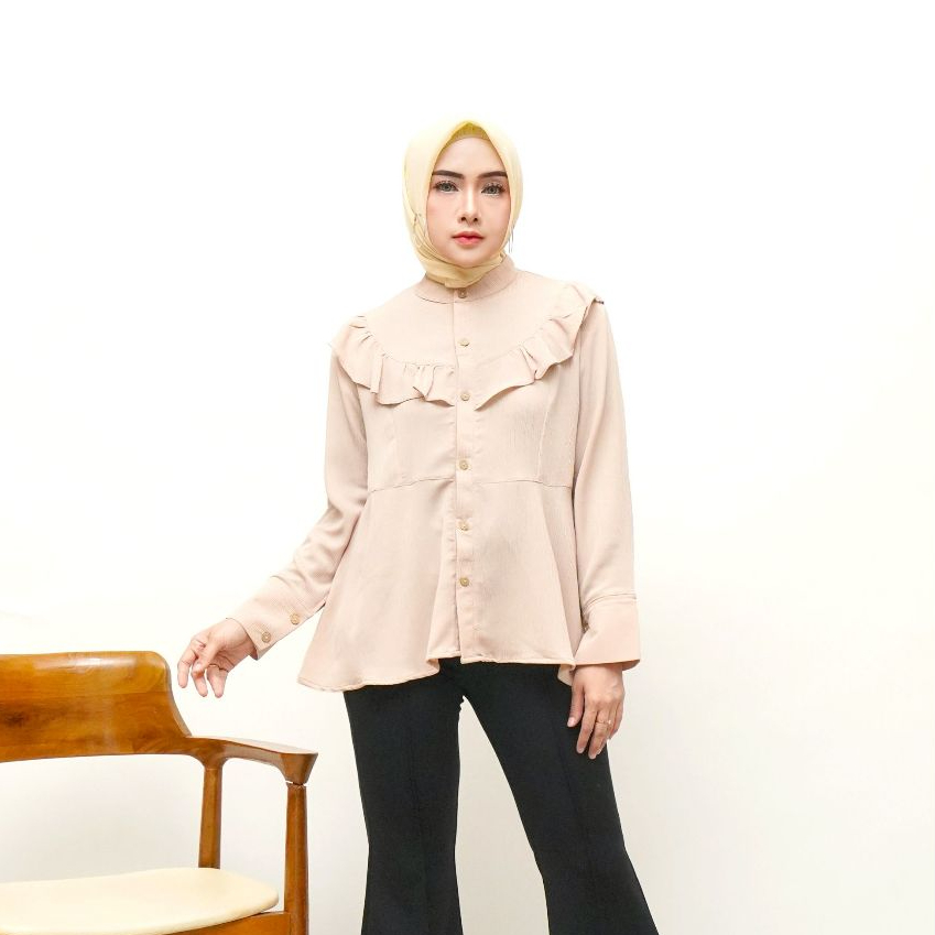 ESME - Ruby Blouse Atasan Wanita Bahan Crinkle All Size
