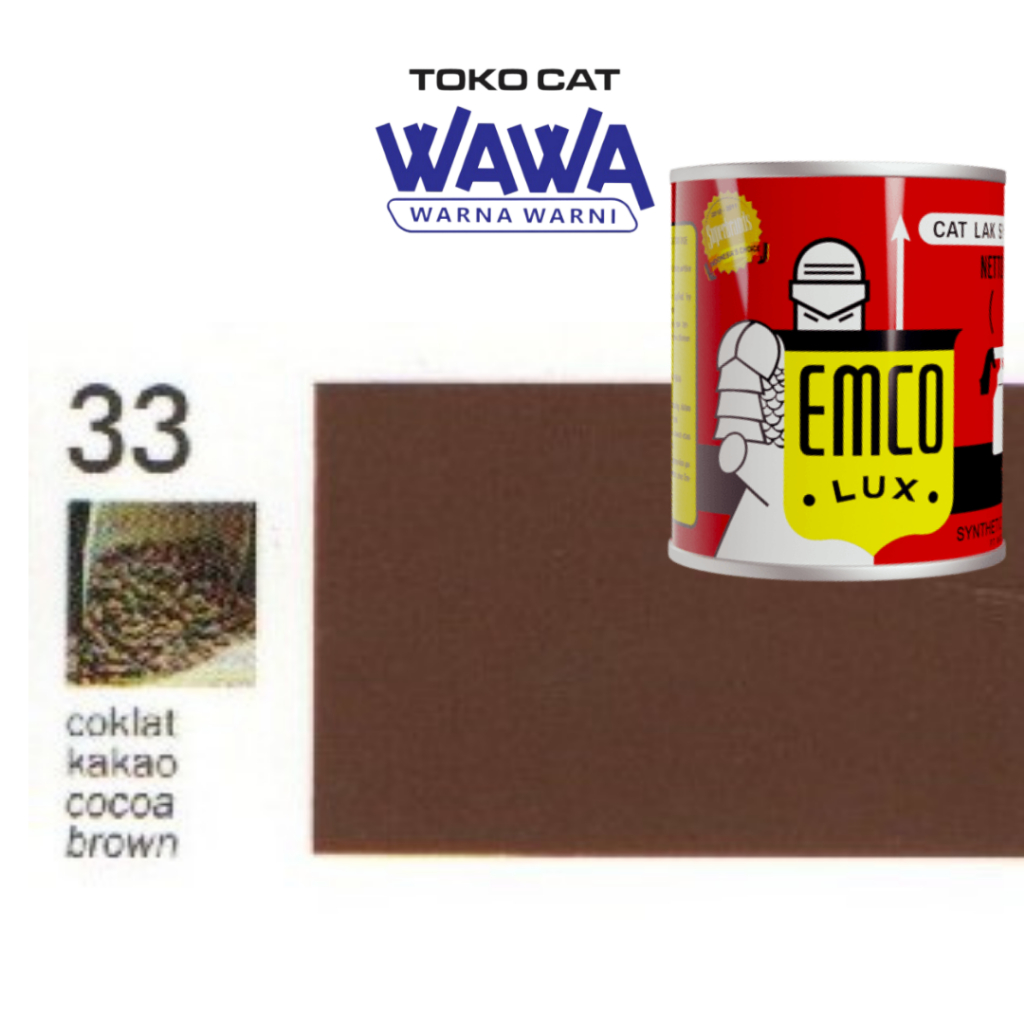 Emco Lux cat kayu dan besi sintetis COKLAT KAKAO 33_ 1kg