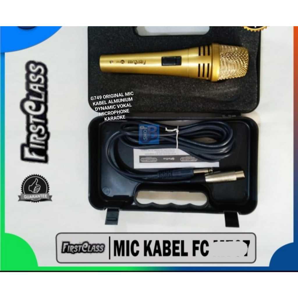 G749 ORIGINAL MIC KABEL ALMUNIUM DYNAMIC VOKAL MICROPHONE MIK MIX  DYNAMIC VOKAL MICROPHONE KARAOKE