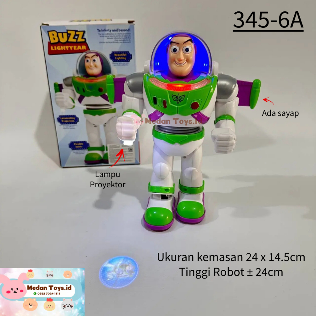 Medan Toys - Toy Story 4 Buzz Lightyear Space Robot Sound Toy Mainan Robot Toys Story Buzz Lightyear