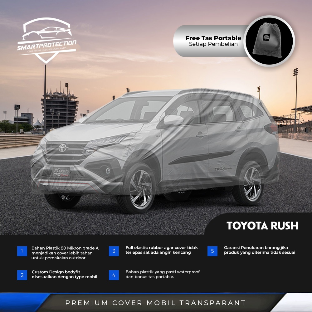Cover Mobil / Selimut Mobil Toyota Rush Transparan