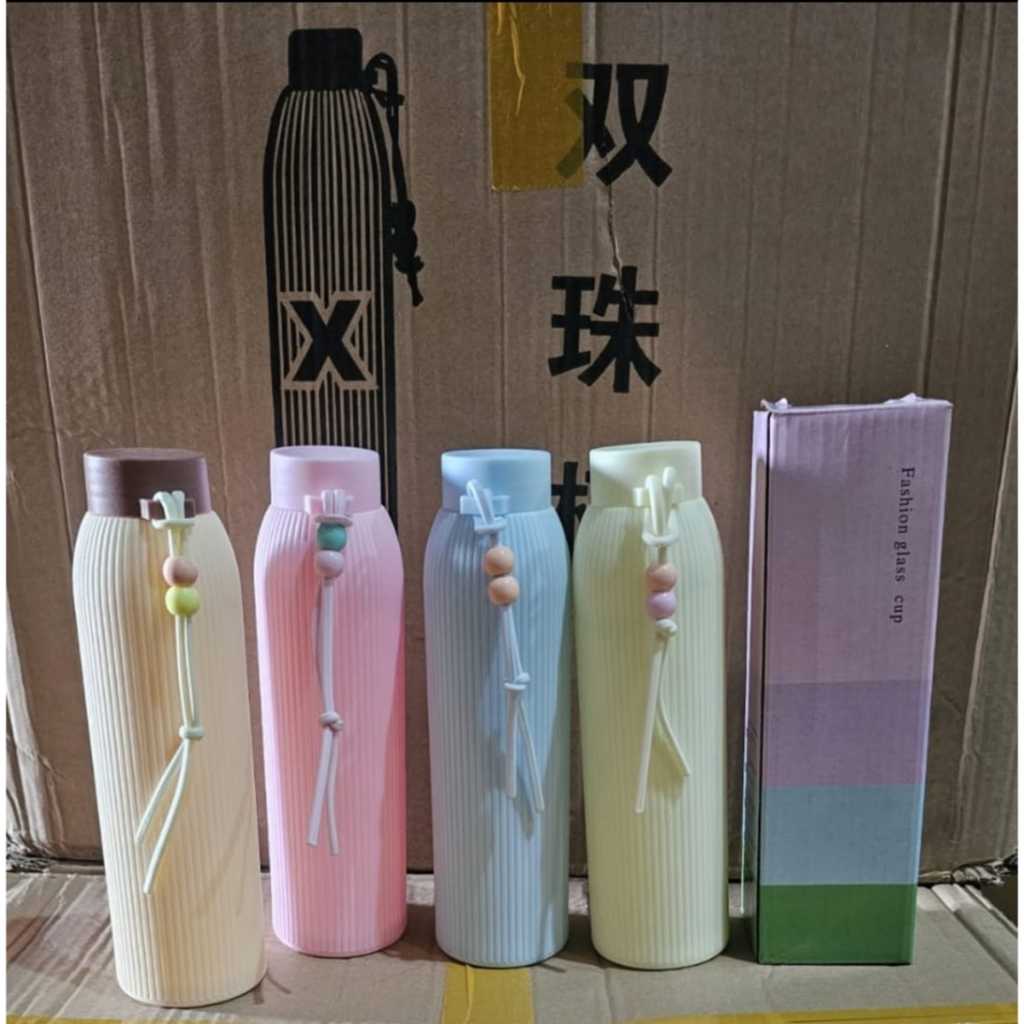 Botol Minum Kaca Macaron Sweet Botol Minum Aesthetic Tumblr Aesthetic Tumblr Kekinian Pakai Box