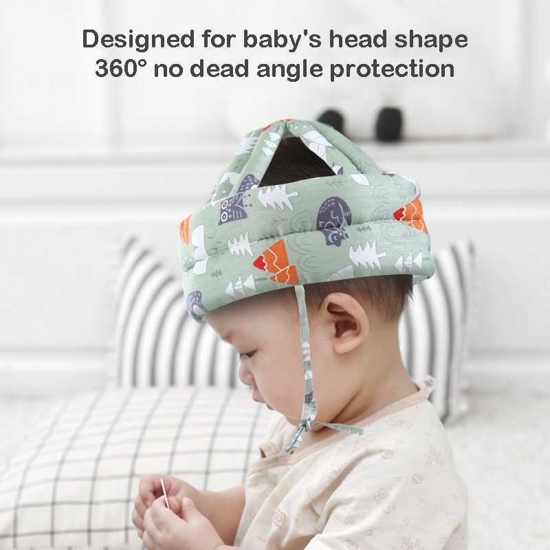 Topi Pelindung Kepala Bayib Lucu Baby Head Protection Adjustable Soft Safety Baby Helmet Walk Safety Headguard Baby Head Security Protection / Topi Bayi Laki-laki / Topi Bayi Perempuan