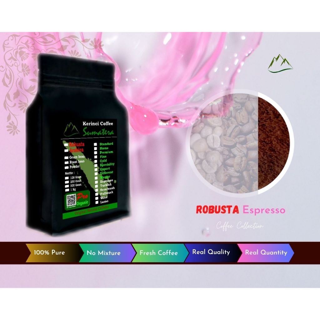 

Kopi Kerinci Robusta Bubuk Espresso 250 Gram - 100 % Murni - Kerinci Regency - Jambi