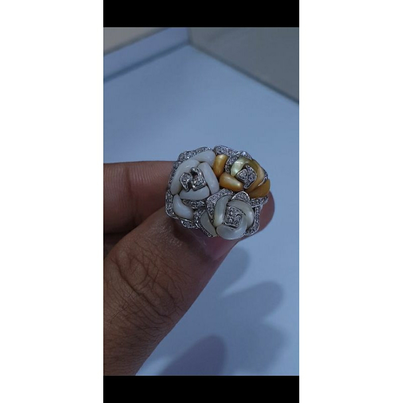 cincin emas berlian mutiara