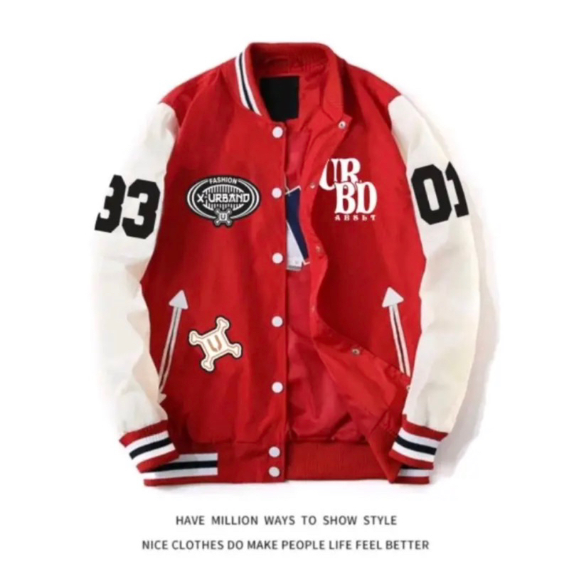 Jacket Bomber Parasut Motif Bordir Cowok/Cewek