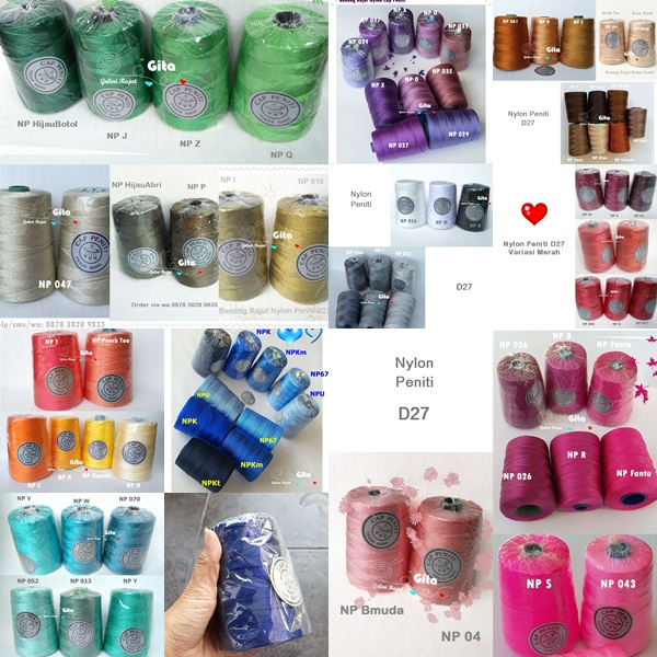 Benang Rajut Nylon Peniti / Benang Rajut Tas