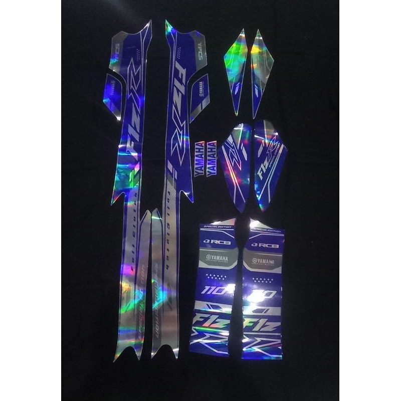 striping fiz r hologram biru