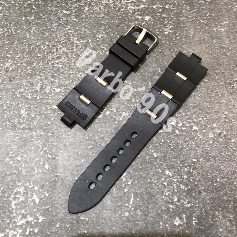 TALI BVLGARI DIAGONO AL38A STRAP JAM TANGAN BULGARI RUBBER 16 20 24 MM - 16 X 6