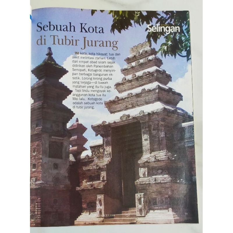 Majalah Tempo 10 Juli 2006 - Selingan : Kotagede - Italia Juara Piala Dunia 2006