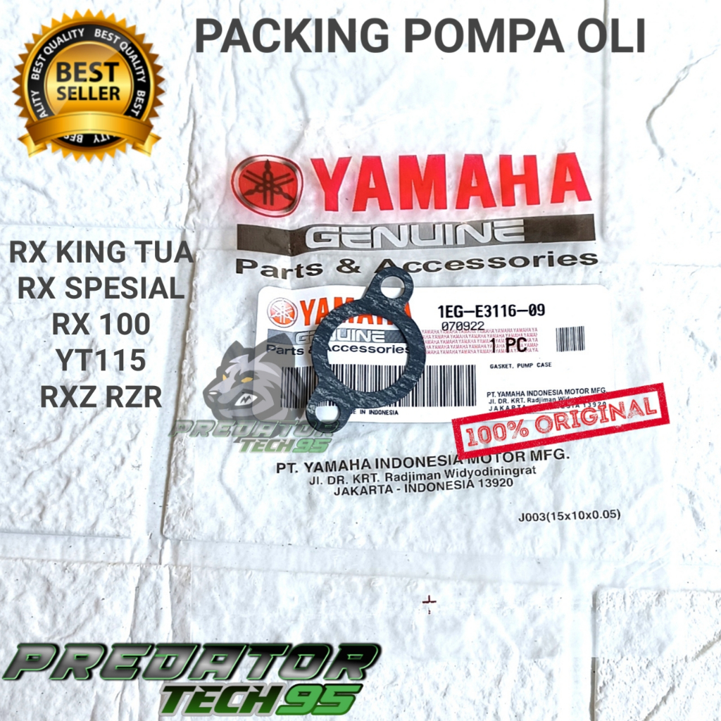 PAKING PACKING GASKET POMPA OLI OIL PUMP ORIGINAL YAMAHA RXK RXKING RX KING TUA LAMA OLD RX SPESIAL 