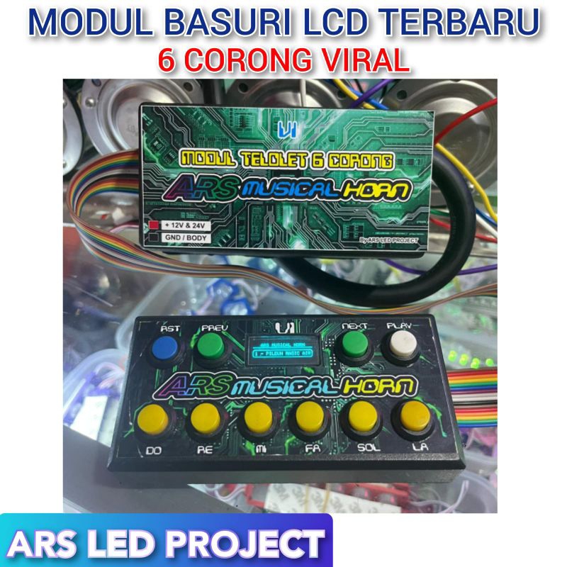 MODUL NEW BASURI KLAKSON 6 CORONG LCD TERBARU V1