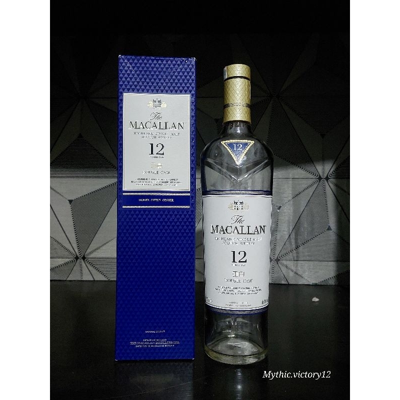 Botol bekas minuman keras Import Mcallan 12 + box | botol pajangan | botol koleksi | botol hiasan