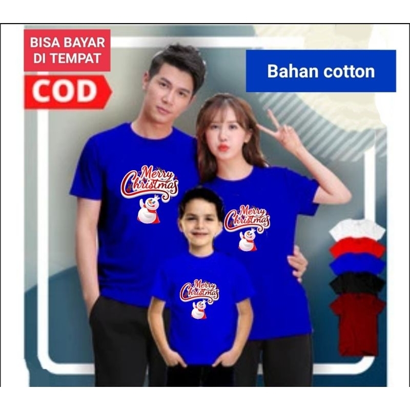 (HARGA UNTUK 1 BAJU SAJA) BAJU KELUARGA KAOS COUPLE FAMILY MIXUE MERRY CHRISTMAS EDISI NATAL UK.S-XX