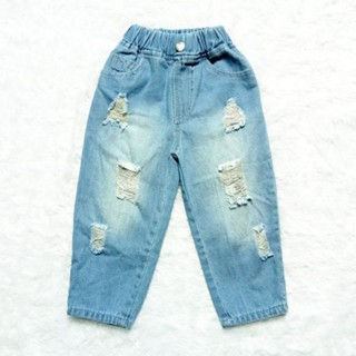 Celana Boyfriend Anak Perempuan Model Ripped Usia 1-10 Tahun//Celana Jean Anak perempuan