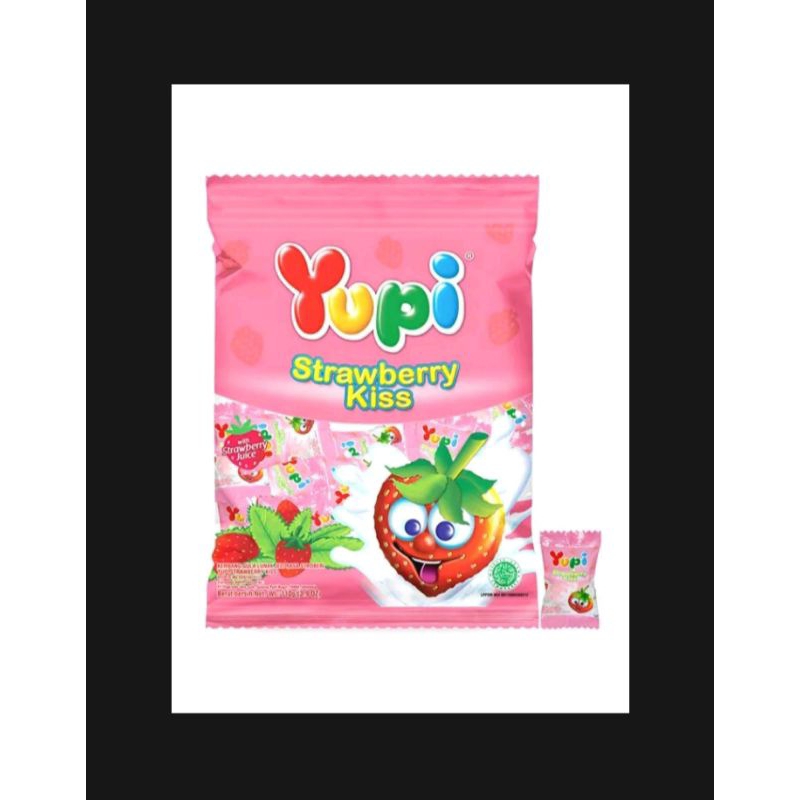 

Yupi Permen gummy strawberry Love kiss Permen Sehat