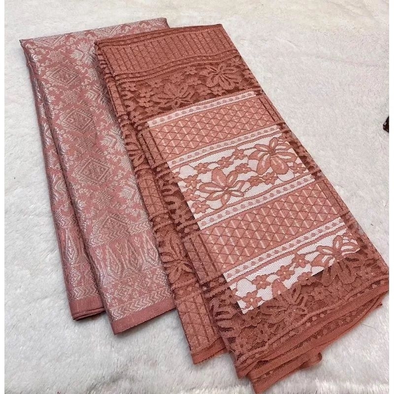 set/paket kain Bridesmaid Brokat Sapto dan Songket