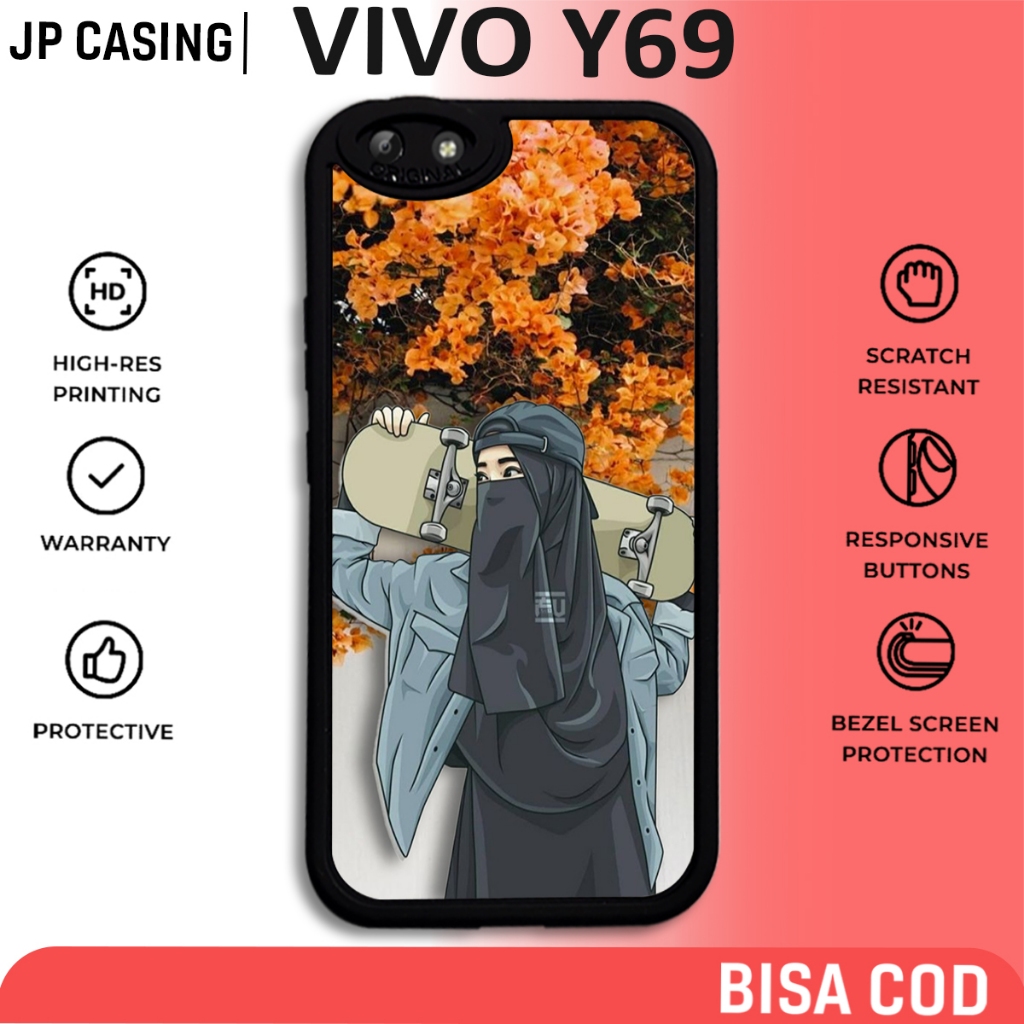 case hp vivo y69 terbaru motif aesthetic hijab 02 art streetwear hype lucu keren cute cewek cowok ba