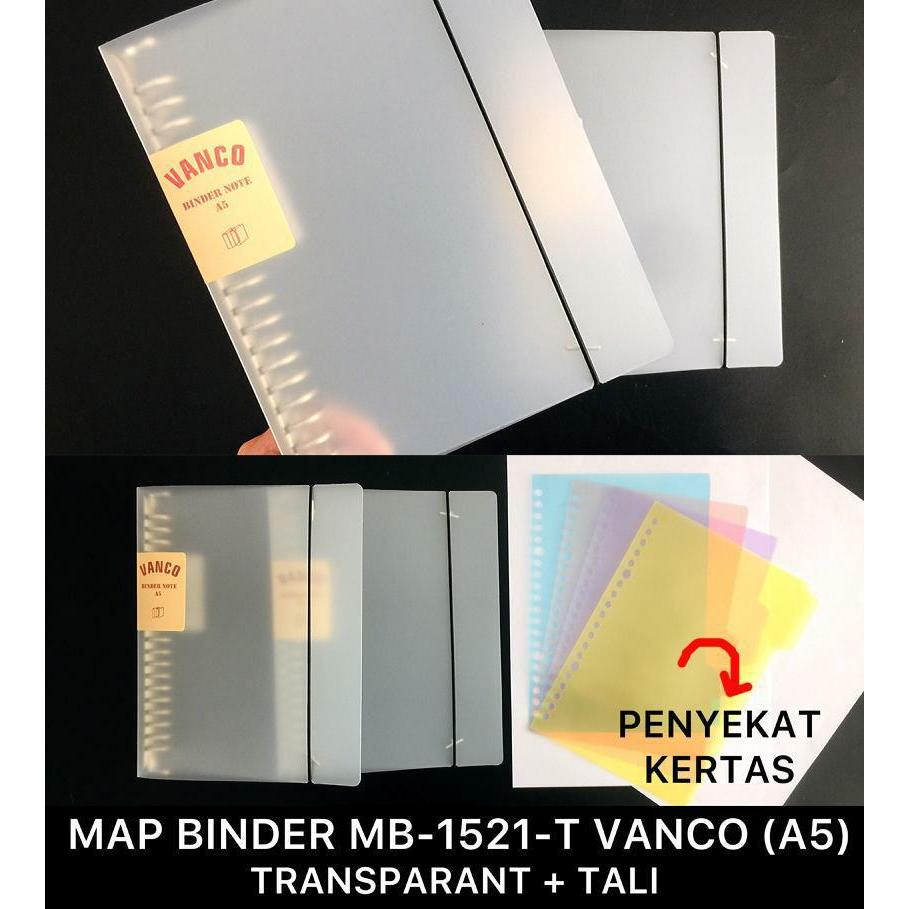 

AS888 - MAP BINDER / BINDER NOTE TRANSPARAN UKURAN A5 DENGAN PEMBATAS KERTAS PLUS TALI
