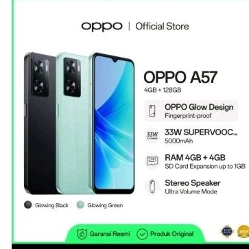 OPPO A57 Smartphone 4GB/128GB Garansiresmi