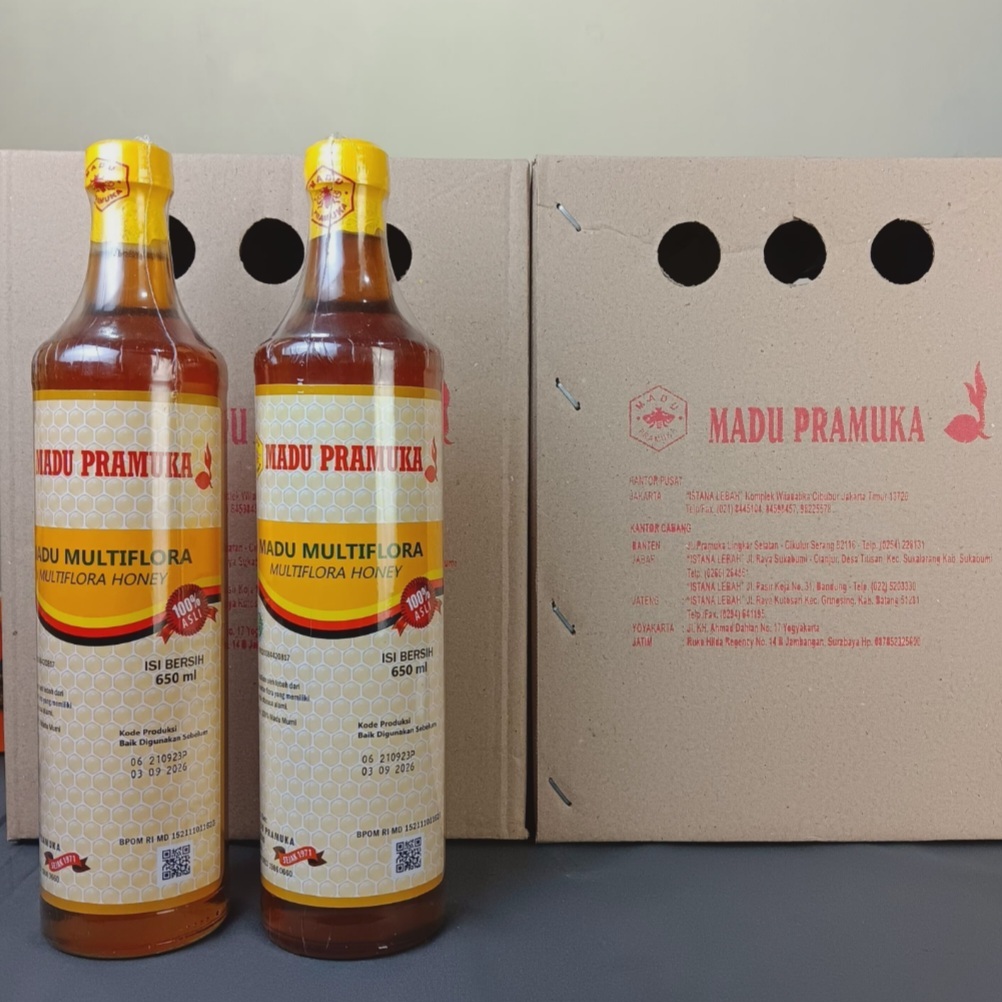 

Madu Multiflora Madu Pramuka Asli 650ml Garansi 100%