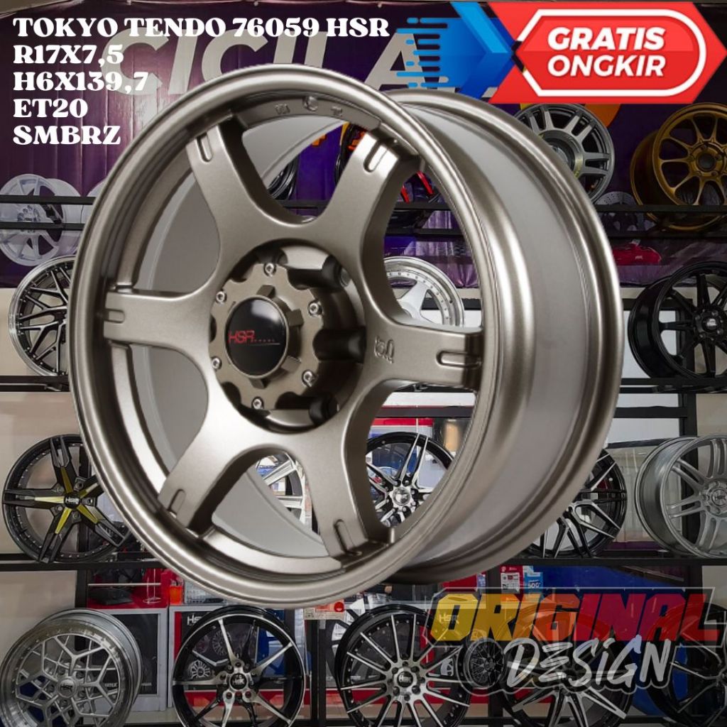 Velg Mobil Ring 17 HSR TOKYO TENDO R17 BAUT 6 Untuk PAJERO STRADA TRITON
