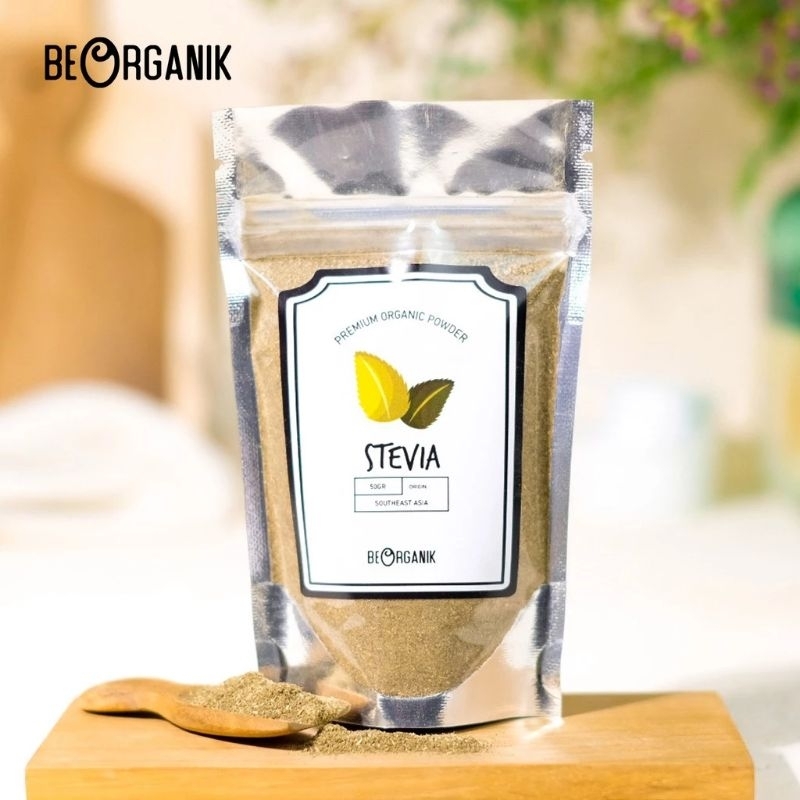 

Stevia Powder 50g / Stevia Bubuk Pengganti Gula - Beorganic