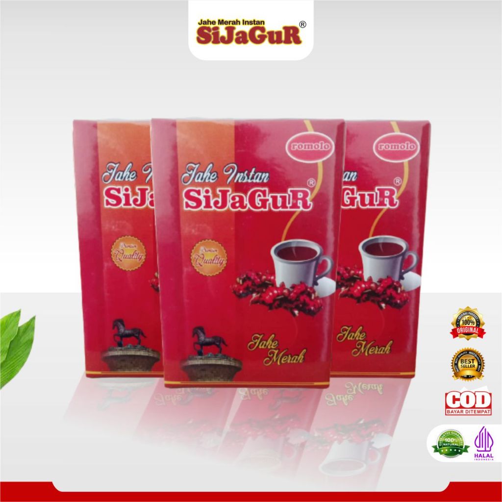 

Jahe merah bubuk jahe merah instan SIJAGUR Kemasan dus 220 Gr (3 Pcs)