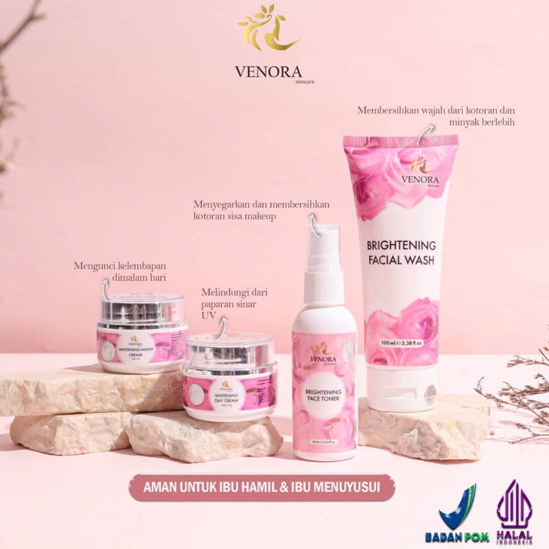 ECER VENORA SKINCARE/facialwash/toner/day/nightkrim