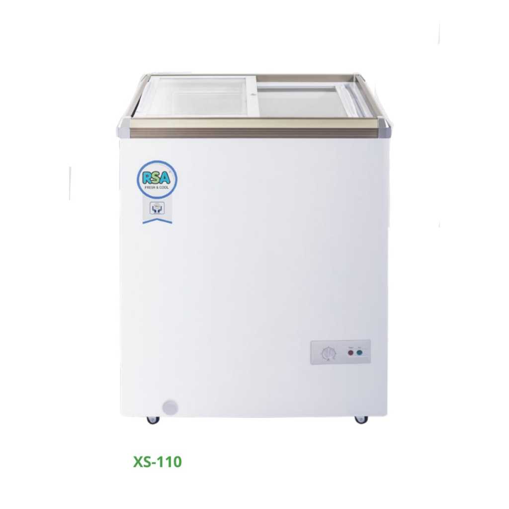 RSA Sliding Flat Glass Freezer XS 110 | freezer Box | kaca geser