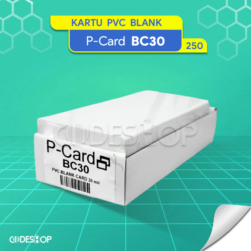 

Box P Card BC30mil Kartu Identitas PVC Polos Isi 250 Pcs