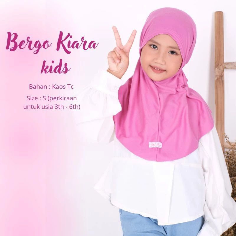 Bergo Kiara Kids S by Disty.Collection Jilbab Hijab Anak Murah Disty