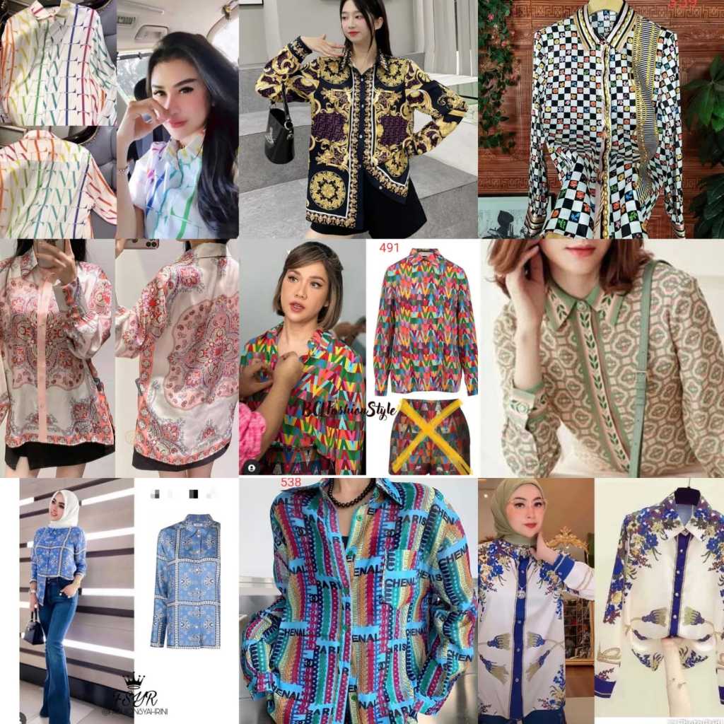 SJM KEMEJA IMPORT BKK BANGKOK BAHAN IMPORT PREMIUM DR CLNE GC VLNT LV CHNEL FNDI