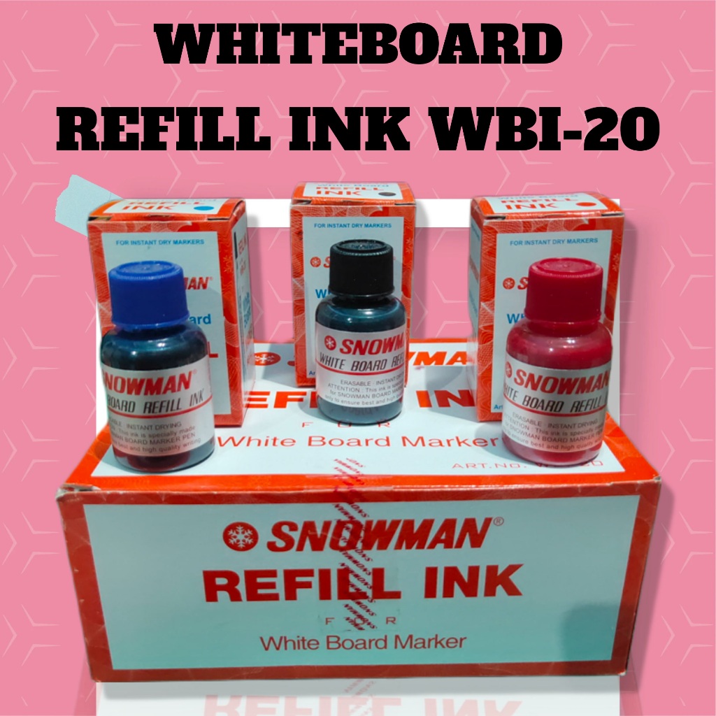 

TINTA REFILL SPIDOL WHITEBOARD SNOWMAN/ TINTA REFILL SPIDOL